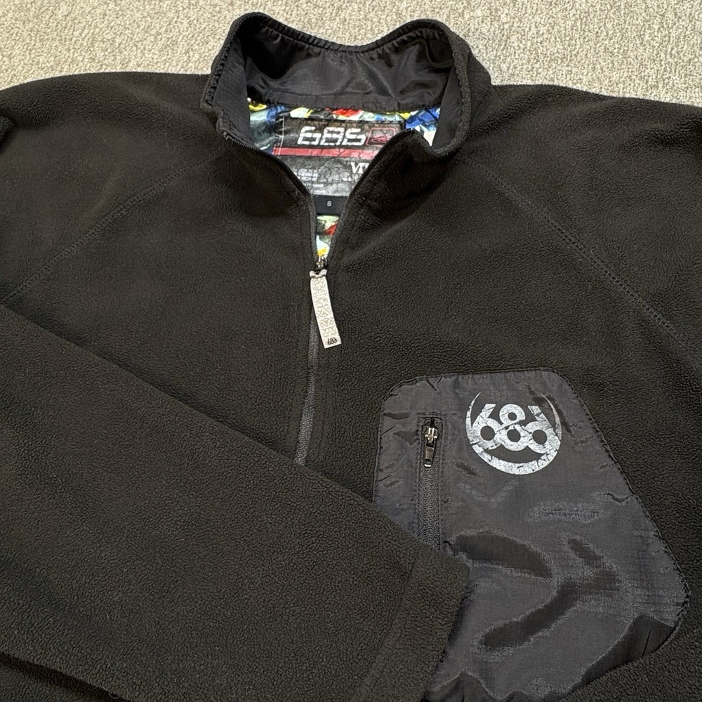 686 Six Eight Six Fleece Jacket Mens Size Large Green Full Zip Snowboarding Soft